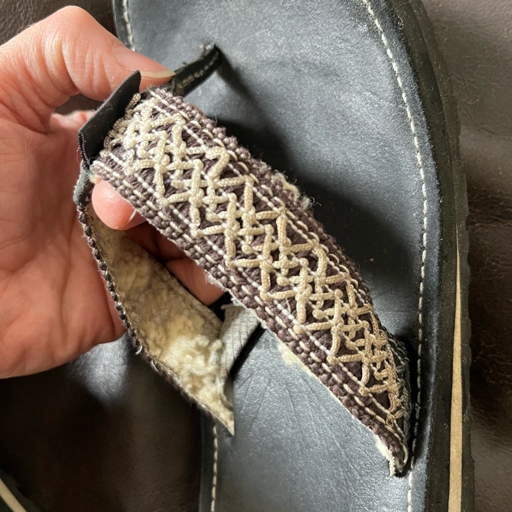UGG Homoa Sheepskin-lined Thongs 37 - Picture 6 of 7